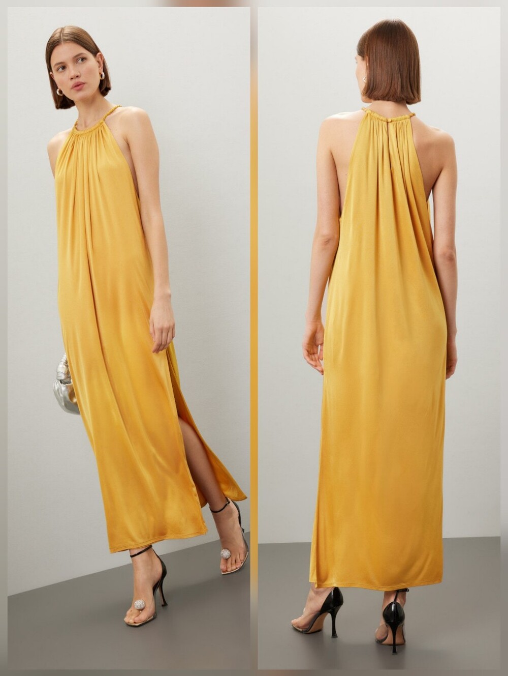 Ronny Kobo Estera Gown Sleeveless Halter Neck Pull-On Size S